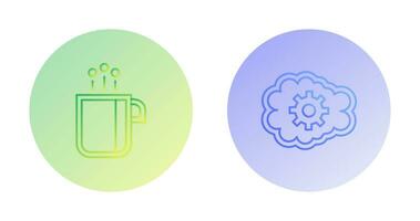 Cup and Mental Control Icon vector