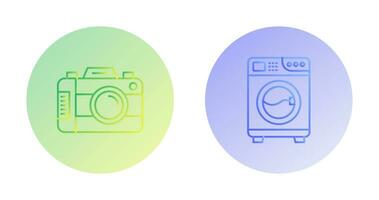 Digital Camera and Washing  Icon vector