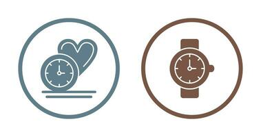 Love and Wrist Watch Icon vector