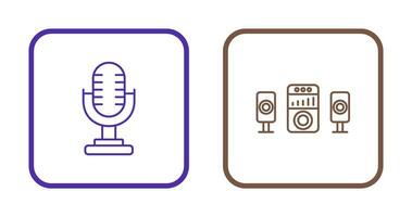 Microphone and Sound System Icon vector