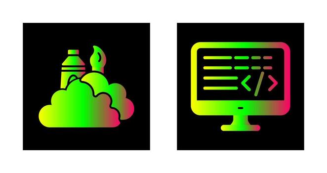 creativo y codificación icono vector