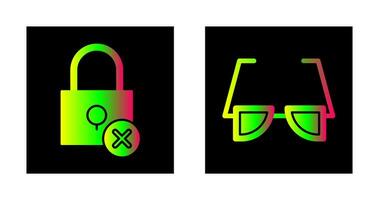 Insecure and Sunglasses Icon vector