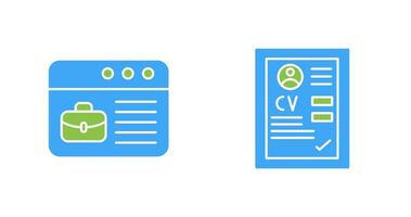 Online Recruitment and CV Icon vector