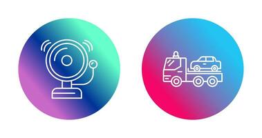 Fire Alarm and Tow Truck Icon vector