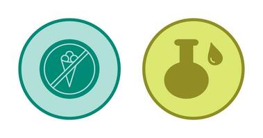 acidic liquid and no icecream Icon vector