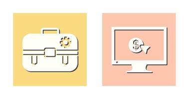 portfolio management and pay per click Icon vector