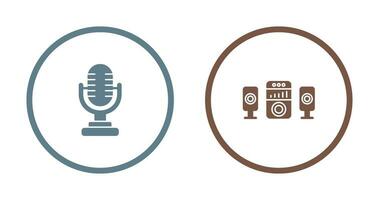 Microphone and Sound System Icon vector