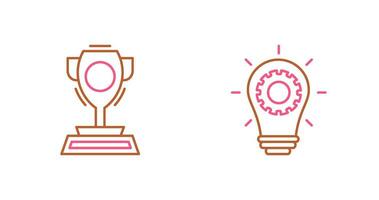 Trophy and Innoation Icon vector