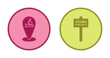 shipping location and room Icon vector
