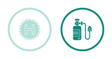 Helipad and Oxygen Icon vector