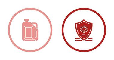 Jerrycan and Medical Symbol Icon vector