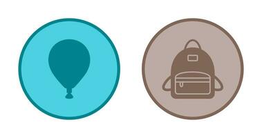 balloon and bag pack Icon vector