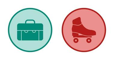 suitcase and skates  Icon vector