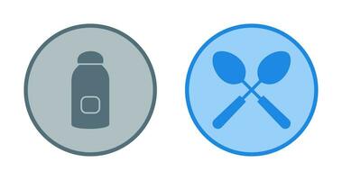 syrup and spoon Icon vector