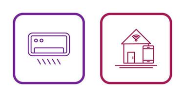 Air Conditioner and Home Automation Icon vector