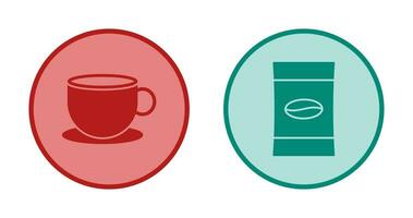 tea and coffee packet Icon vector