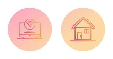 Led and Home Icon vector