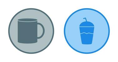 Coffee mug and Frappe Icon vector