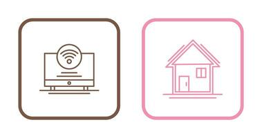 Led and Home Icon vector