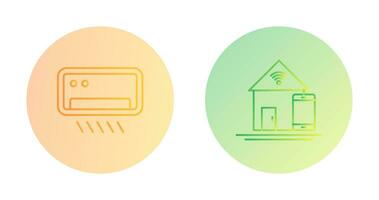 Air Conditioner and Home Automation Icon vector