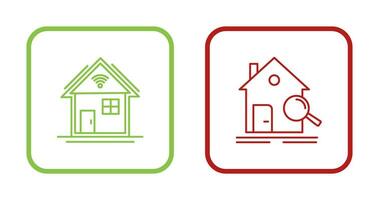 Search and Smart Home Icon vector