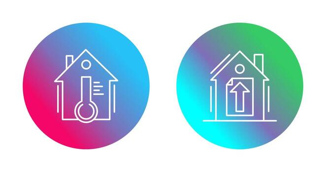 Temperature and Upload Icon vector