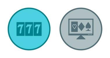 online gambling and triple sevens Icon vector