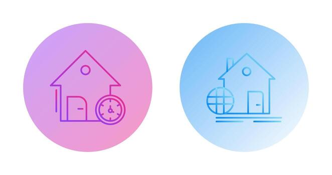 hora y web desarrollo icono vector