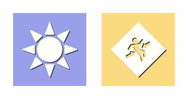 UV radiation and crush zone  Icon vector