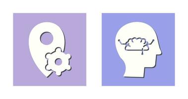 thinking and knowledge  Icon vector