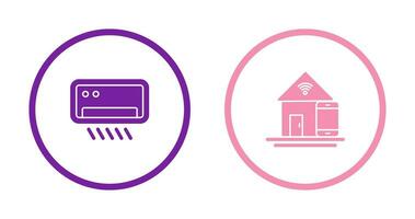 Air Conditioner and Home Automation Icon vector