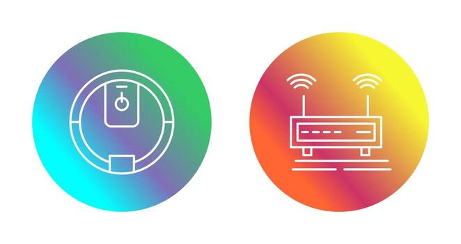 Power Button and Wifi Signals Icon vector