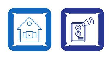 Smartwatch and Speaker Icon vector