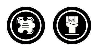 Puzzle and Beer Icon vector