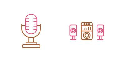 Microphone and Sound System Icon vector