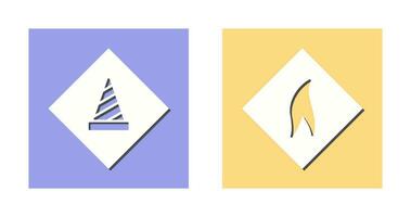 under construction and flammable material  Icon vector