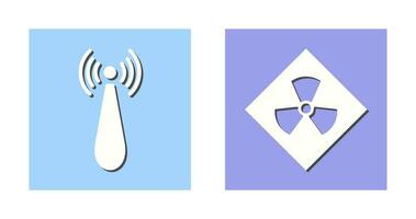 non ionizing radiation and radiation Icon vector