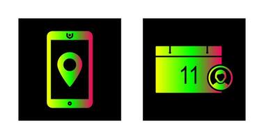 gps service and event management Icon vector