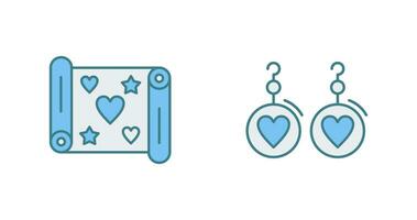 Gift Wrap and Earrings Icon vector