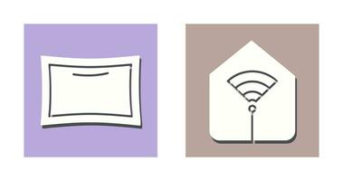 Pillow and Wifi Icon vector