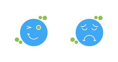 Wink and Sad Icon vector