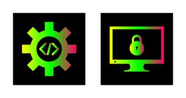 code optimization and closed access  Icon vector
