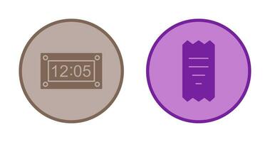 timer and receipt Icon vector