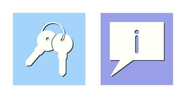 keys and information Icon vector