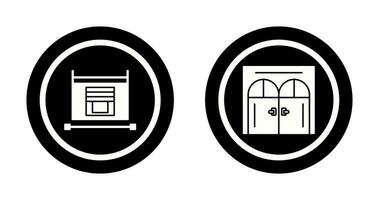 Blind and Door Icon vector