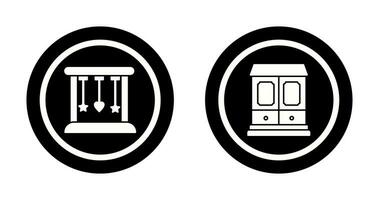 Cradle and Wardrobe Iconv vector