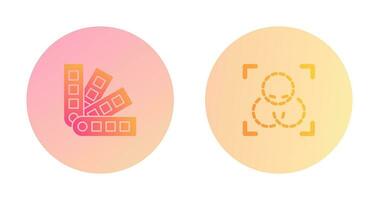 pantone and intersection Icon vector