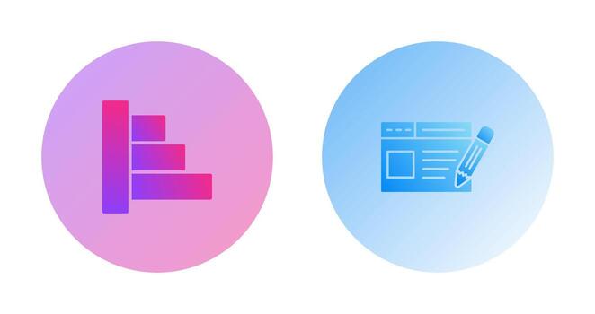 Object Alignment and Web Page Icon vector