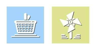 Picnic and Pinwheel Icon vector