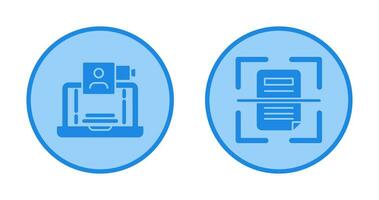 Video Call and Scan Icon vector